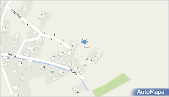 Dziergowice, Olszowa, 15, mapa Dziergowice
