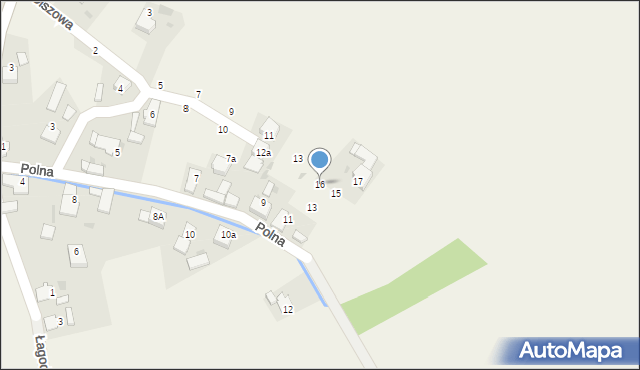 Dziergowice, Olszowa, 16, mapa Dziergowice