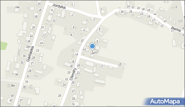 Filipów, Olendry, 11b, mapa Filipów