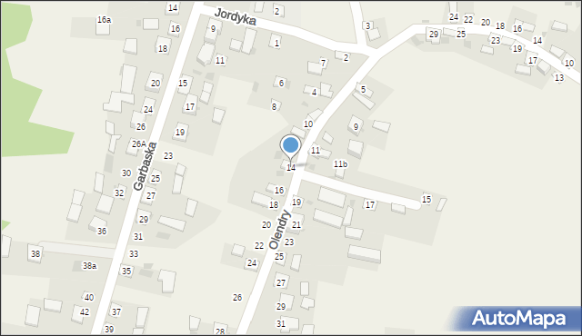 Filipów, Olendry, 14, mapa Filipów