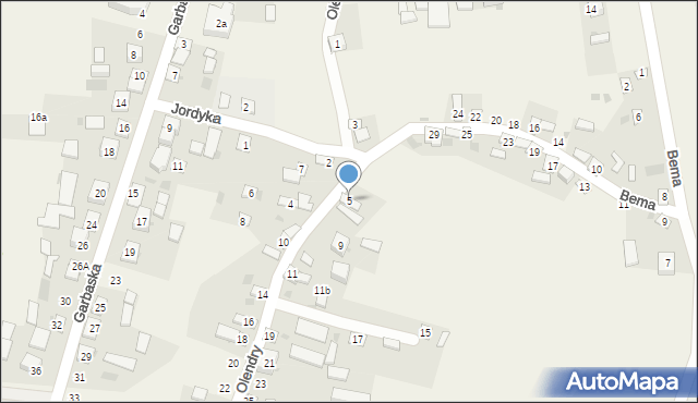 Filipów, Olendry, 5, mapa Filipów