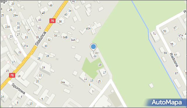 Garwolin, Olimpijska, 23, mapa Garwolin