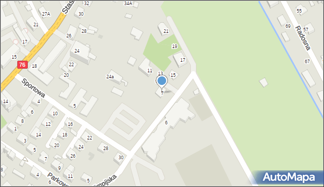 Garwolin, Olimpijska, 7, mapa Garwolin