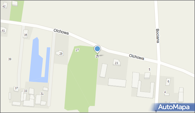 Gawartowa Wola, Olchowa, 25, mapa Gawartowa Wola