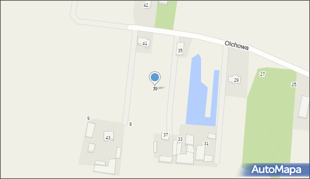 Gawartowa Wola, Olchowa, 39, mapa Gawartowa Wola