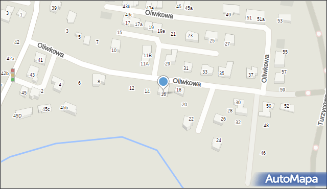 Gdańsk, Oliwkowa, 16, mapa Gdańska