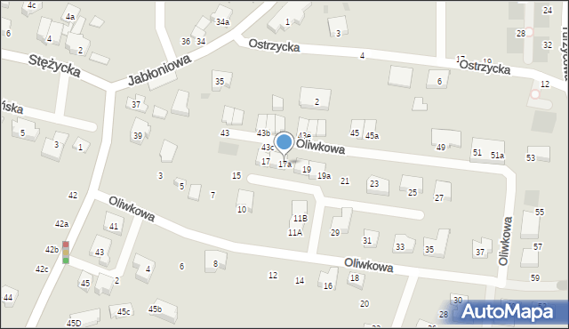 Gdańsk, Oliwkowa, 17a, mapa Gdańska