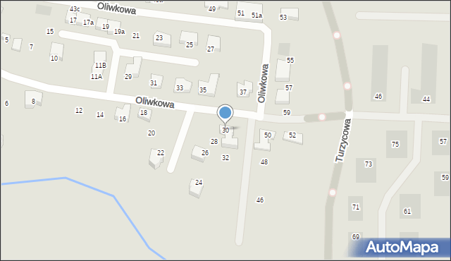 Gdańsk, Oliwkowa, 30, mapa Gdańska