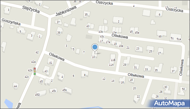 Gdańsk, Oliwkowa, 9, mapa Gdańska