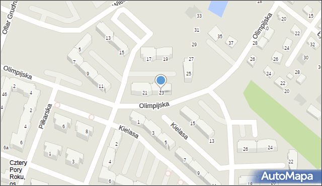 Gdańsk, Olimpijska, 23, mapa Gdańska