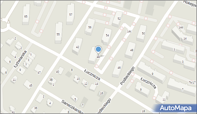 Gdańsk, Olimpijska, 44, mapa Gdańska