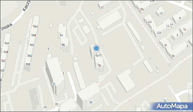 Gdańsk, Olsztyńska, 7A, mapa Gdańska