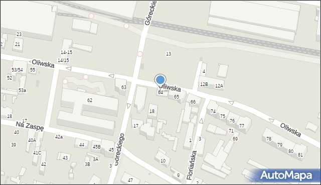 Gdańsk, Oliwska, 64, mapa Gdańska