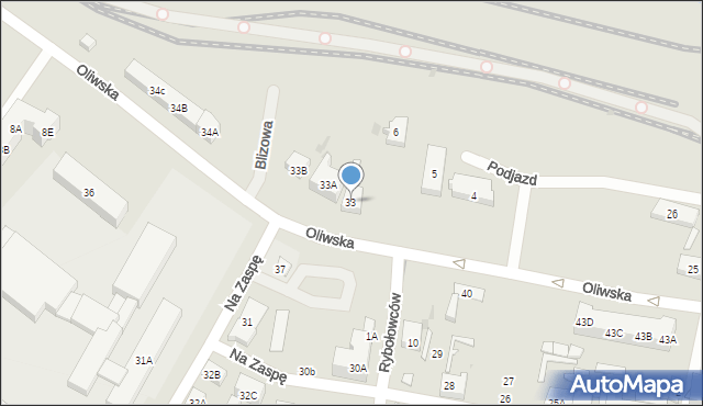 Gdańsk, Oliwska, 33, mapa Gdańska