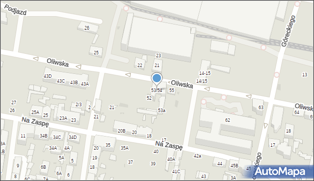 Gdańsk, Oliwska, 53/54, mapa Gdańska