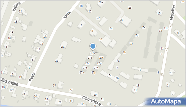 Gdańsk, Olszyńska, 27e, mapa Gdańska