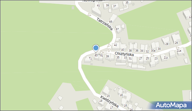 Gdynia, Olsztyńska, 43, mapa Gdyni