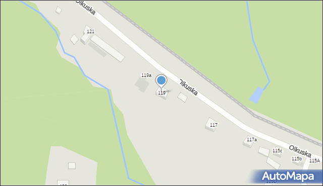 Gdynia, Olkuska, 119, mapa Gdyni