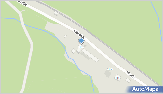 Gdynia, Olkuska, 121, mapa Gdyni