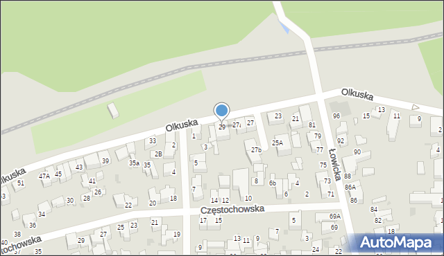 Gdynia, Olkuska, 29, mapa Gdyni