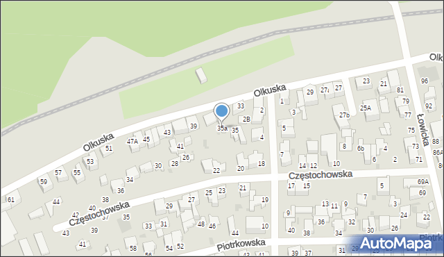 Gdynia, Olkuska, 35a, mapa Gdyni