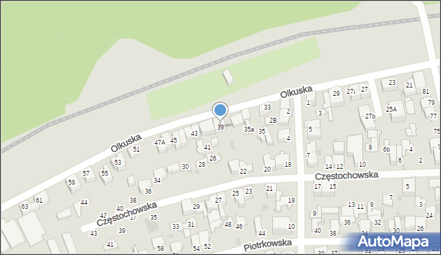 Gdynia, Olkuska, 39, mapa Gdyni
