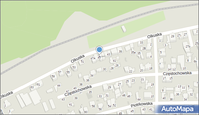 Gdynia, Olkuska, 45, mapa Gdyni