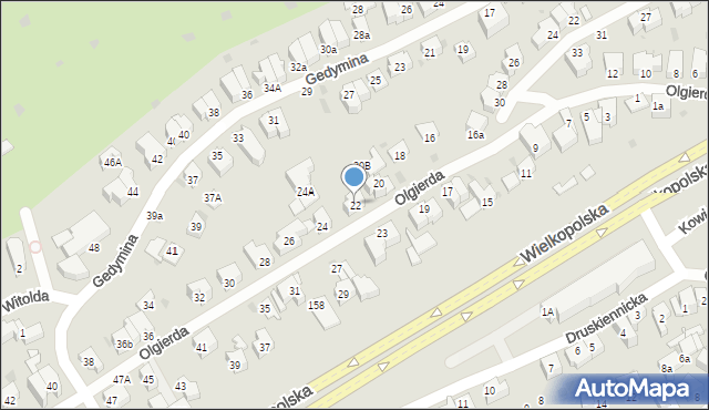 Gdynia, Olgierda, 22, mapa Gdyni