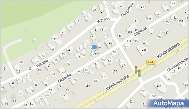 Gdynia, Olgierda, 44, mapa Gdyni