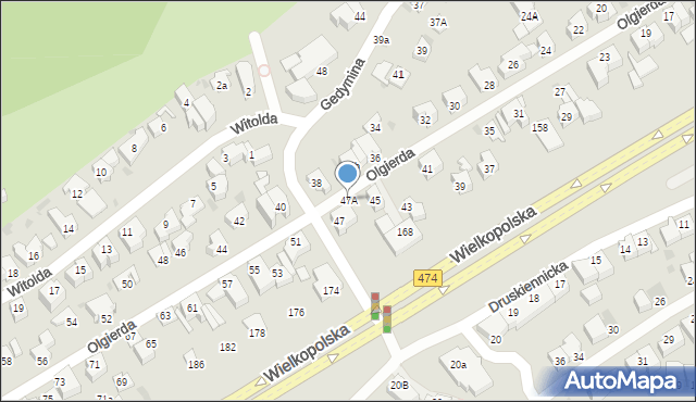 Gdynia, Olgierda, 47A, mapa Gdyni
