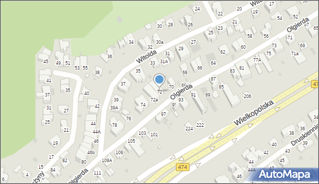 Gdynia, Olgierda, 72, mapa Gdyni