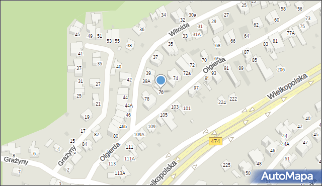 Gdynia, Olgierda, 76, mapa Gdyni