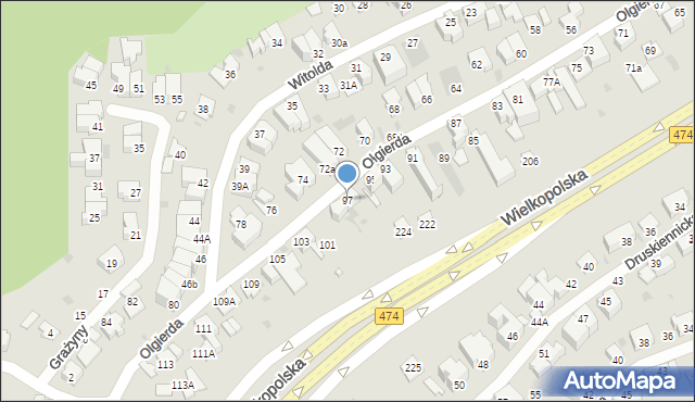 Gdynia, Olgierda, 97, mapa Gdyni