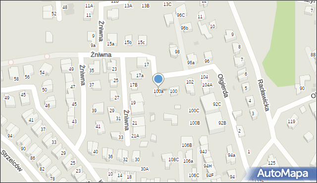 Gdynia, Olgierda, 100a, mapa Gdyni