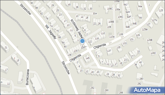 Gdynia, Olgierda, 124, mapa Gdyni