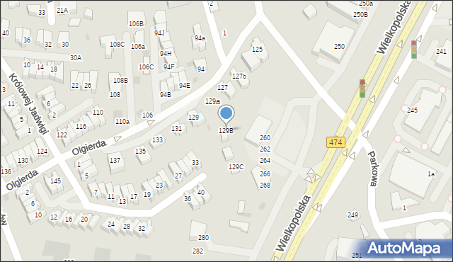 Gdynia, Olgierda, 129B, mapa Gdyni