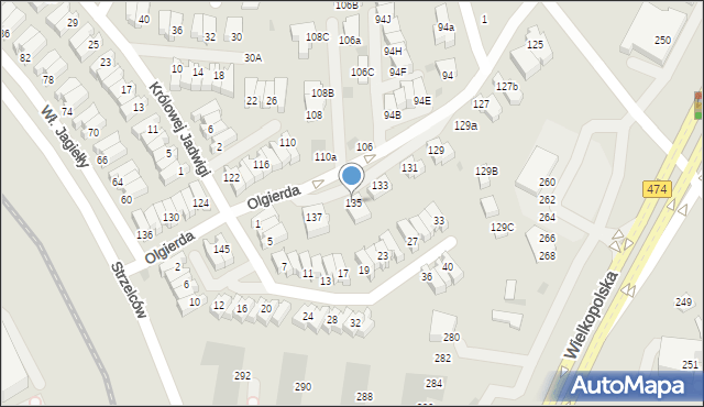 Gdynia, Olgierda, 135, mapa Gdyni