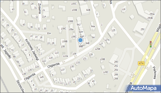 Gdynia, Olgierda, 94B, mapa Gdyni