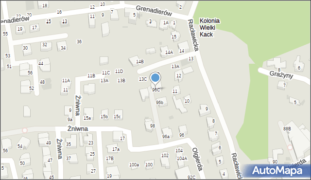 Gdynia, Olgierda, 96C, mapa Gdyni