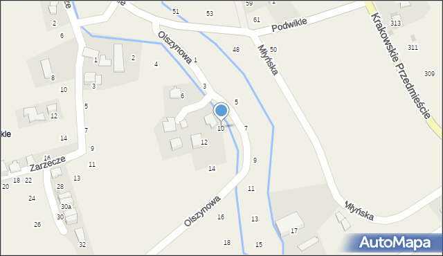 Giebułtów, Olszynowa, 10, mapa Giebułtów