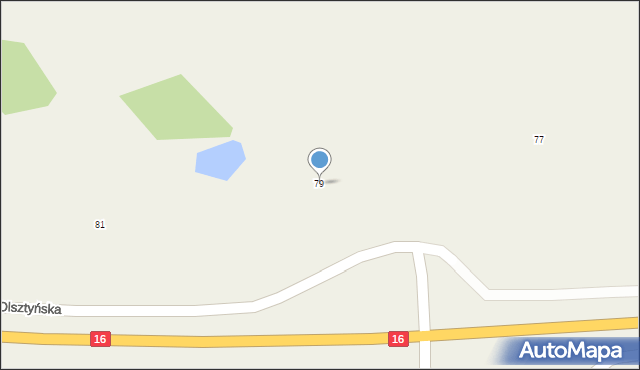 Gietrzwałd, Olsztyńska, 79, mapa Gietrzwałd
