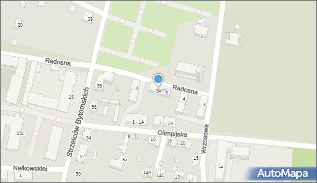 Gliwice, Olimpijska, 5A, mapa Gliwic