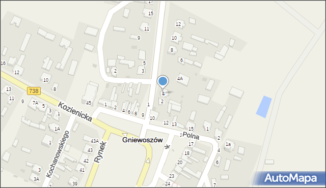 Gniewoszów, Oleksowska, 4, mapa Gniewoszów