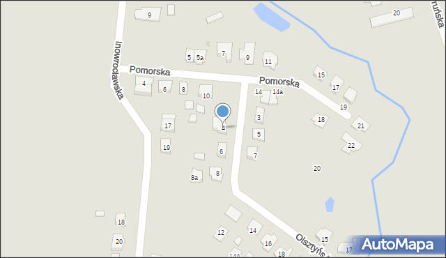 Gniezno, Olsztyńska, 4, mapa Gniezna