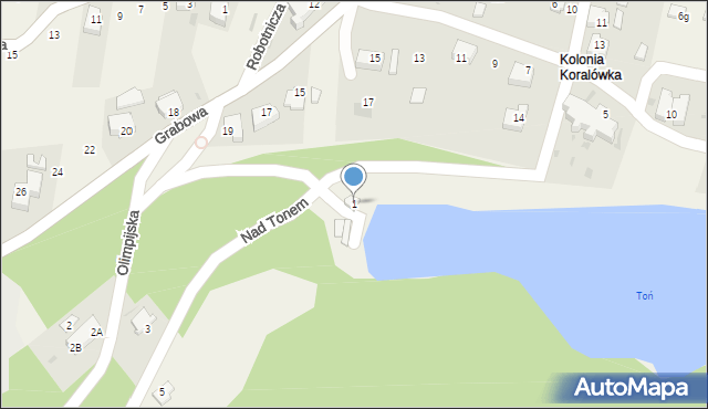 Goleszów, Olimpijska, 1, mapa Goleszów