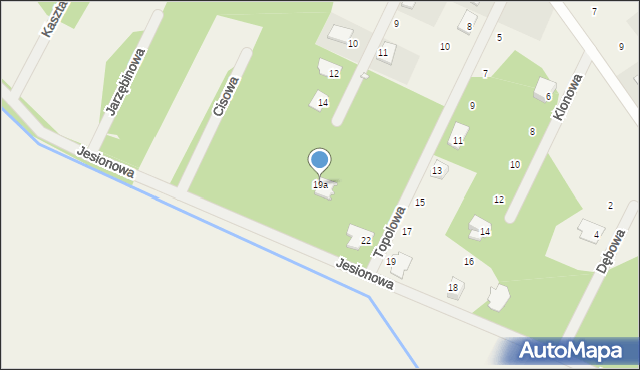 Górki, Olchowa, 19a, mapa Górki