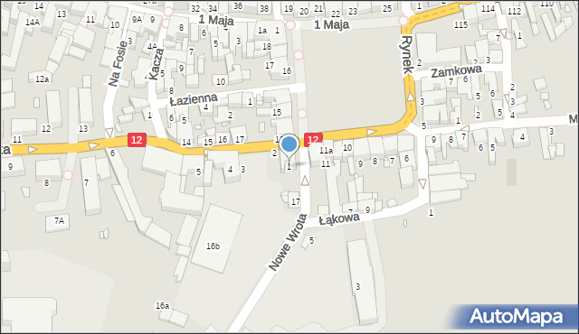 Gostyń, Olejniczaka Franciszka, ks., 1, mapa Gostyń