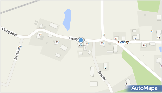 Gronity, Olsztyńska, 23, mapa Gronity