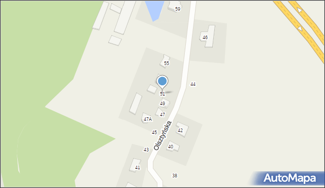 Gronity, Olsztyńska, 51, mapa Gronity