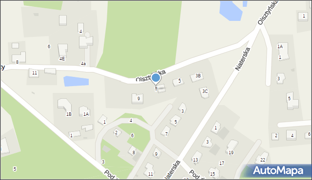 Gronity, Olsztyńska, 7, mapa Gronity